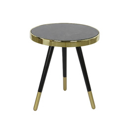 MESITA AUXILIAR ACERO CRISTAL 42,5X42,5X48