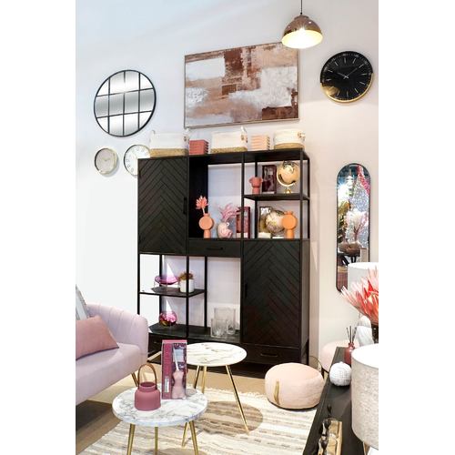 MESITA AUXILIAR SET 2 METAL RESINA 46X46X45