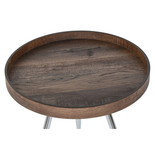 MESITA AUXILIAR ACERO MDF 45,8X45,8X47,5