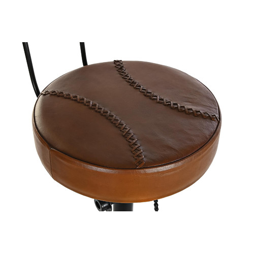 TABURETE PIEL METAL 45X45X118 MARRON