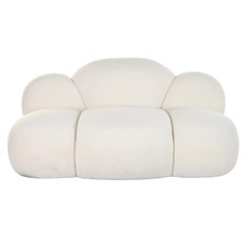 SOFA POLIESTER 149X76X77 NUBE BORREGUITO BLANCO