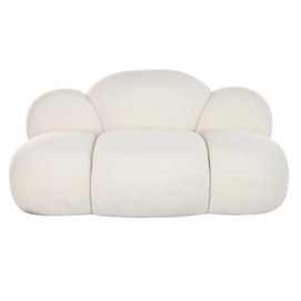 SOFA POLIESTER 149X76X77 NUBE BORREGUITO BLANCO