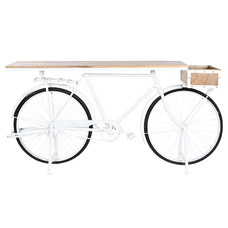 CONSOLA HIERRO MANGO 195X40X91 BICICLETA