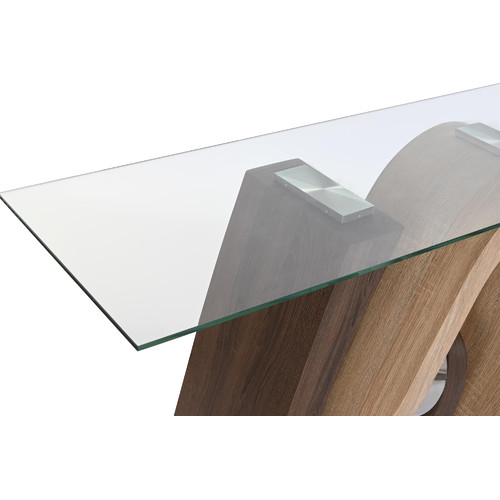 CONSOLA ACERO MDF 120X40X76 TRANSPARENTE