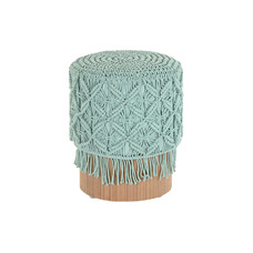 REPOSAPIES ALGODON MADERA 43X43X52 MACRAME