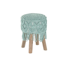 REPOSAPIES ALGODON MADERA 33X33X43 MACRAME