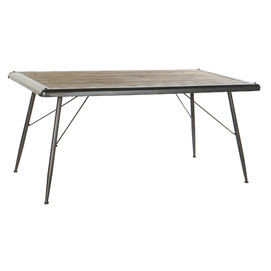 MESA COMEDOR ABETO METAL 161X90X75 GRIS CLARO