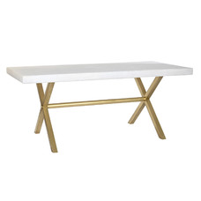 MESA COMEDOR MANGO LATON 180X90X76 ROMBO BLANCO