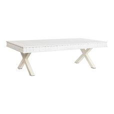 MESA CENTRO MANGO METAL 140X70X42 BLANCO