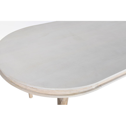 MESA COMEDOR MANGO 180X90X76 ROMBO BLANCO