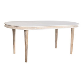 MESA COMEDOR MANGO 180X90X76 ROMBO BLANCO