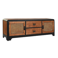 MUEBLE TV ABETO METAL 150X40X50 MARRON OSCURO