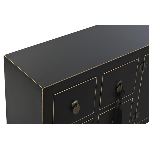MUEBLE TV ABETO MDF 130X26X51 23,00 ORIENTAL NEGRO