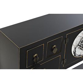 CONSOLA ABETO MDF 95X26X79 ORIENTAL NEGRO