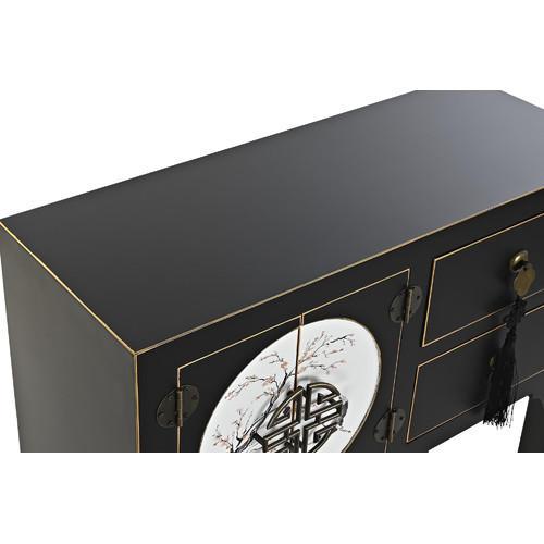 CONSOLA ABETO MDF 63X28X83 ORIENTAL NEGRO