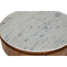 MESA CENTRO MANGO MARMOL 85X85X45 29,00 MARRON