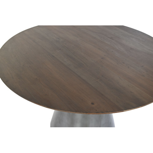 MESA REDONDA COMEDOR ACERO MANGO 120X120X76