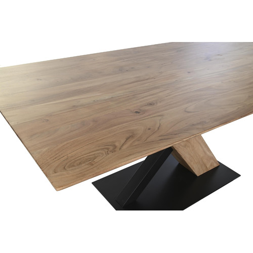 MESA COMEDOR ACACIA METAL 200X100X76 NATURAL