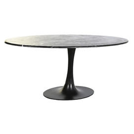MESA COMEDOR METAL MARMOL 180X100X76 113,00 NEGRO