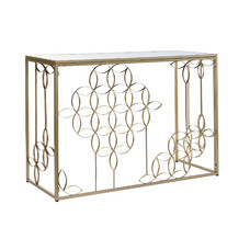 CONSOLA METAL ESPEJO 120X40X80 DORADO