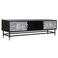 MUEBLE TV HUESO RESINA 170X40X50 TARACEA NEGRO