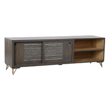 MUEBLE TV MANGO METAL 160X40X50 MARRON