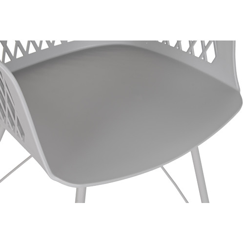 SILLA PP METAL 57X57X80,5 GRIS CLARO