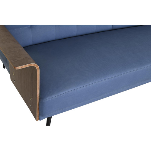 SOFA CAMA EUCALIPTO METAL 203X87X81 AZUL