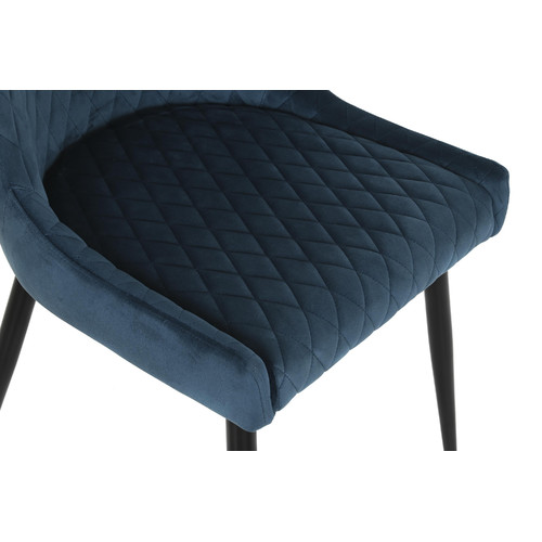 SILLA POLIESTER METAL 50X61X84 ROMBO AZUL PETROLEO