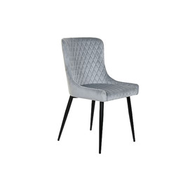 SILLA POLIESTER METAL 52X61X84 ROMBO GRIS