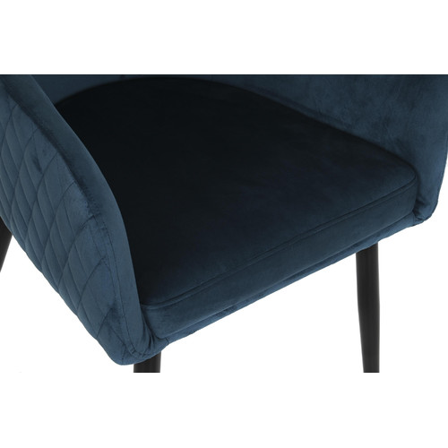 SILLA POLIESTER METAL 57X61X93 AZUL PETROLEO
