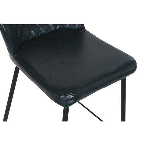 TABURETE PU METAL 40X42,5X81,5 AZUL PETROLEO