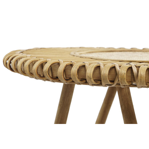 MESITA AUXILIAR SET 2 RATAN 80X80X45,5 NATURAL