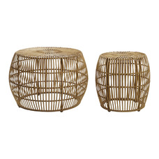 MESA CENTRO SET 2 BAMBU 70X70X50 NATURAL