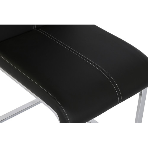 SILLA METAL PU 59X45X102 NEGRO