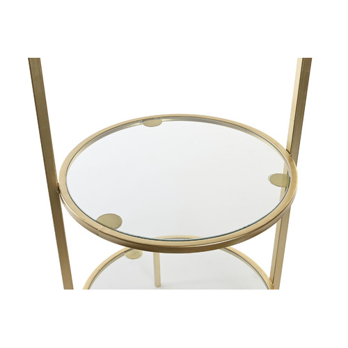 ESTANTE METAL CRISTAL 32,5X30X86 DORADO