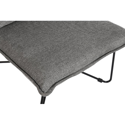 SILLON POLIESTER METAL 66X78X75 CON COJIN GRIS