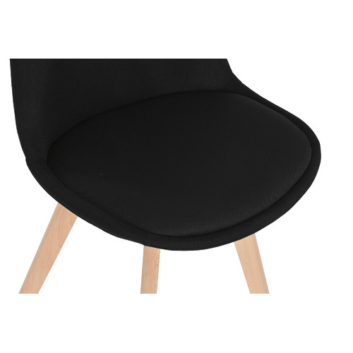 SILLA POLIESTER HAYA 48X56X83 ACOLCHADO NEGRO