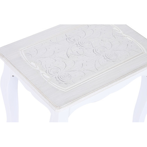 MESITA AUXILIAR SET 3 MDF MADERA 53X35X47 BLANCO