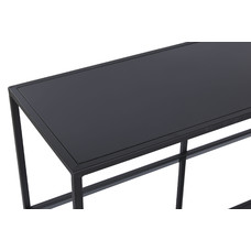 CONSOLA METAL CRISTAL 100X35X80 10,30 NEGRO