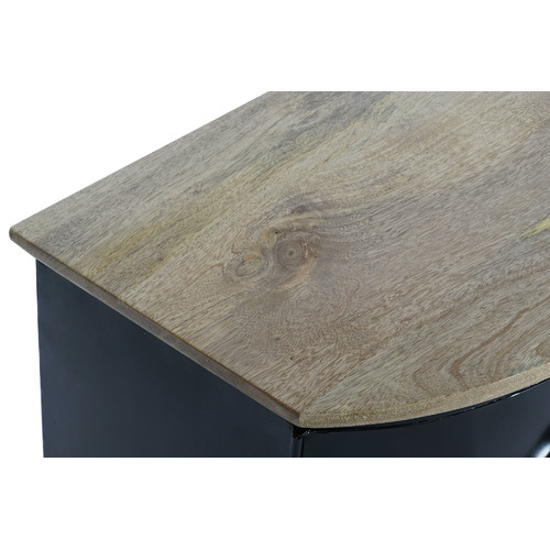 MESA CENTRO MANGO HIERRO 120X45X45 FOCOS NEGRO