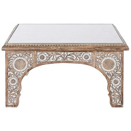 MESA CENTRO MANGO CRISTAL 81X81X45 NATURAL