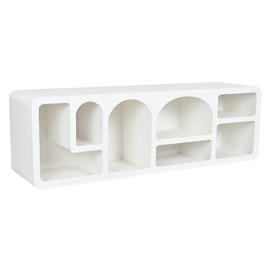 MUEBLE TV ABETO MDF 160X40X50 26,00 RUGOSO BLANCO