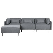 SOFA POLIESTER METAL 276X152,5X84 GRIS