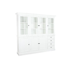 VITRINA MDF CRISTAL 218,4X40,6X203 BLANCO