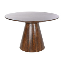 MESA COMEDOR MANGO 120X120X76 37,10 MARRON OSCURO