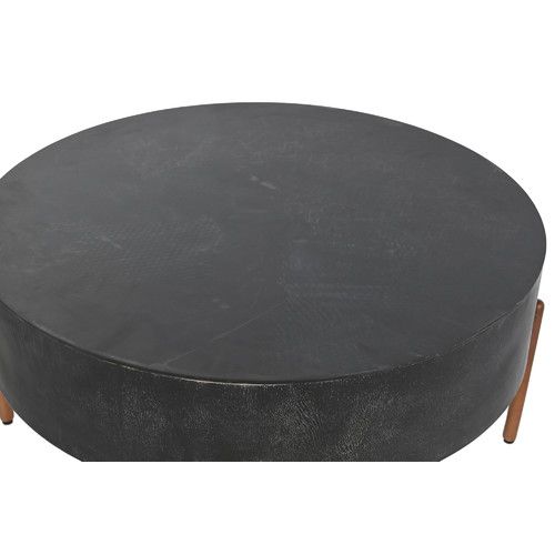 MESA CENTRO MANGO METAL 90X90X45 NEGRO