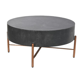 MESA CENTRO MANGO METAL 90X90X45 NEGRO