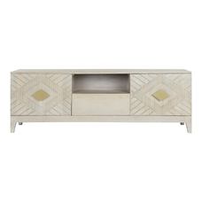 MUEBLE TV MANGO METAL 175X40X60 ROMBO BEIGE