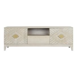MUEBLE TV MANGO METAL 175X40X60 ROMBO BEIGE